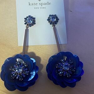 Kate Spade Navy and Sapphire Drop Earrings